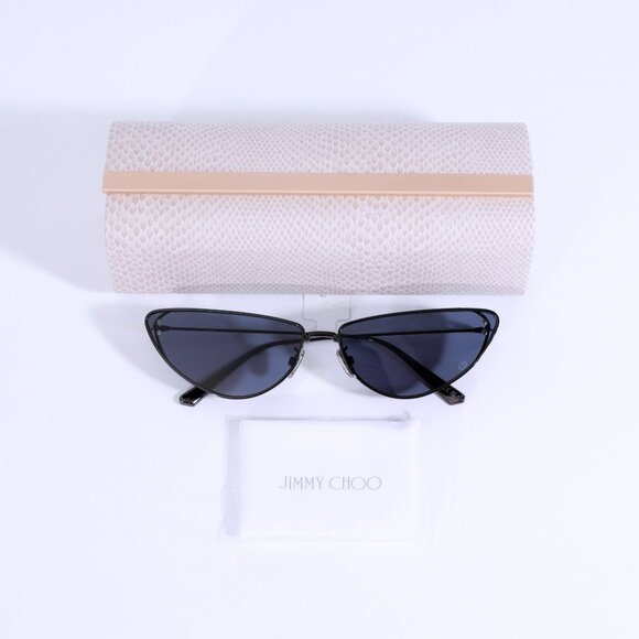 NEW $490 DIOR MissDior B1U H4B0 Cat Eye Sunglasses Thin Frame Black Blue Lens - Picture 3 of 10